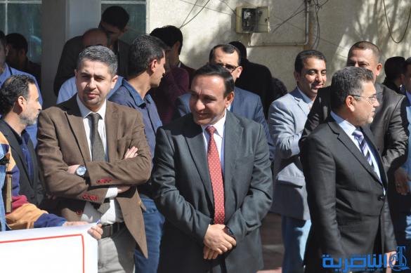 وقفة احتجاجية لاطباء ذي قار استنكارا لتعرض احدهم لاطلاق نار - تقرير مصور -