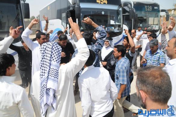 بالصور : كيف ودع شيوخ الناصرية أولادهم إلى ساحات الجهاد
