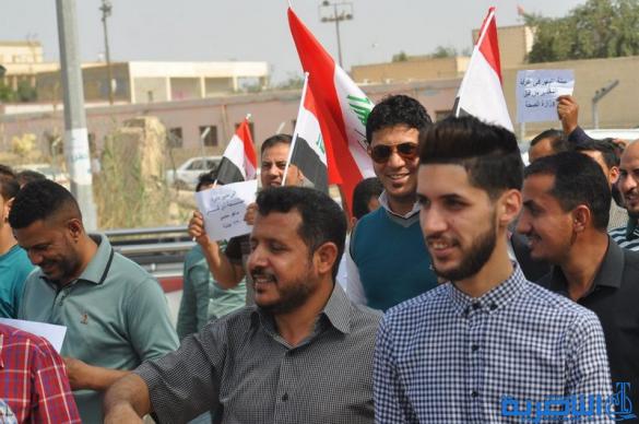الاجراء في صحة ذي قار يتظاهرون لحسم ملف تعينهم   - تقرير مصور -