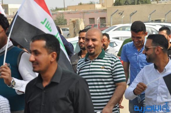 الاجراء في صحة ذي قار يتظاهرون لحسم ملف تعينهم   - تقرير مصور -