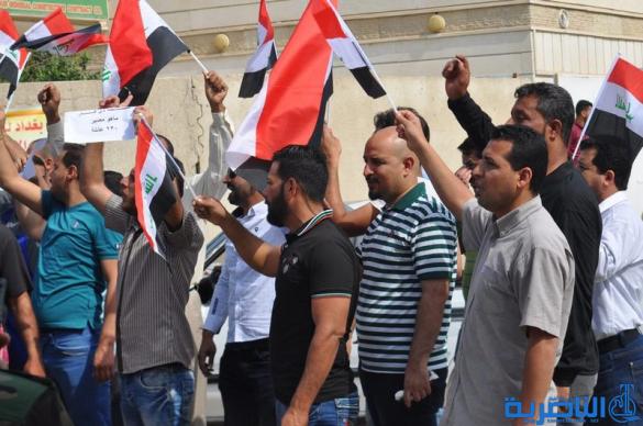 الاجراء في صحة ذي قار يتظاهرون لحسم ملف تعينهم   - تقرير مصور -