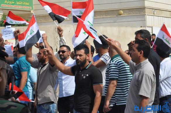 الاجراء في صحة ذي قار يتظاهرون لحسم ملف تعينهم   - تقرير مصور -