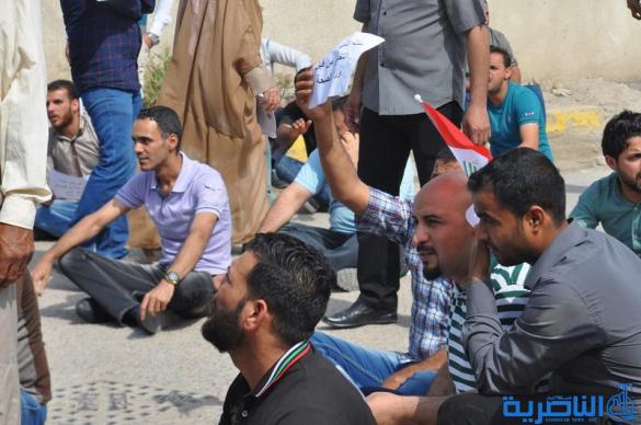 الاجراء في صحة ذي قار يتظاهرون لحسم ملف تعينهم   - تقرير مصور -