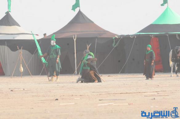 بالصور:الناصرية تحيي ذكرى عاشوراء بعرض تشابيه لواقعة الطف