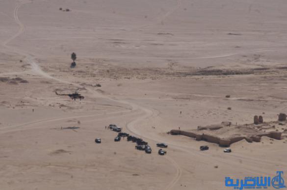 بالصور : عملية امنية واسعة في صحراء ذي قار استعدادا للاربعينية