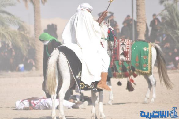 بالصور:الناصرية تنظم عرض لتشابيه واقعة الطف في يوم العاشر من شهر محرم