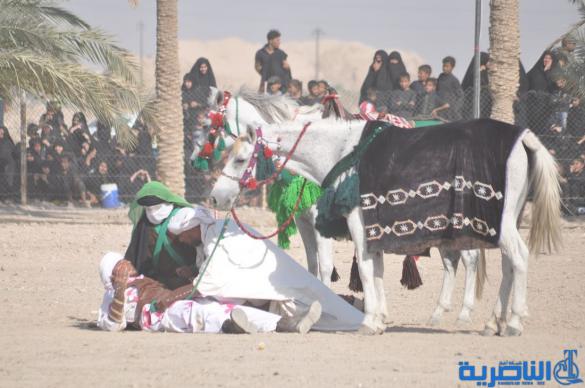 بالصور:الناصرية تنظم عرض لتشابيه واقعة الطف في يوم العاشر من شهر محرم