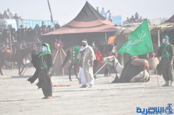 بالصور:الناصرية تنظم عرض لتشابيه واقعة الطف في يوم العاشر من شهر محرم