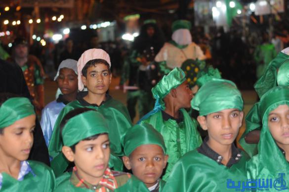  بالصور : شارع الحبوبي يتزين بمواكب العزاء في ليلة الثامن من محرم الحرام   