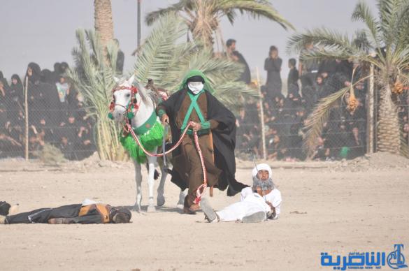 بالصور:الناصرية تنظم عرض لتشابيه واقعة الطف في يوم العاشر من شهر محرم