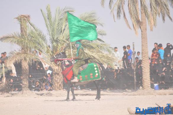 بالصور:الناصرية تنظم عرض لتشابيه واقعة الطف في يوم العاشر من شهر محرم