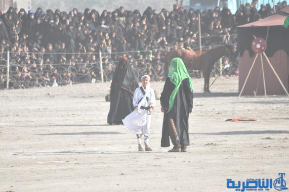 بالصور:الناصرية تنظم عرض لتشابيه واقعة الطف في يوم العاشر من شهر محرم