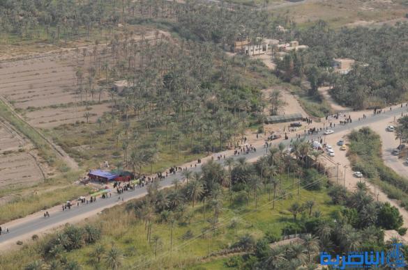 بالصور:حركة جموع الزائرين نحو كربلاء 