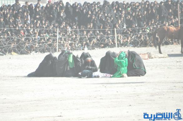 بالصور:الناصرية تنظم عرض لتشابيه واقعة الطف في يوم العاشر من شهر محرم