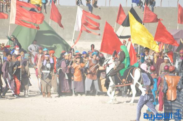 بالصور:الناصرية تنظم عرض لتشابيه واقعة الطف في يوم العاشر من شهر محرم