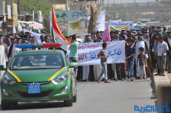  فلاحو ذي قار يتظاهرون للمطالبة باصلاح القطاع الزراعي - تقرير مصور -