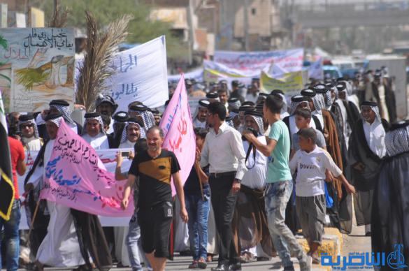  فلاحو ذي قار يتظاهرون للمطالبة باصلاح القطاع الزراعي - تقرير مصور -