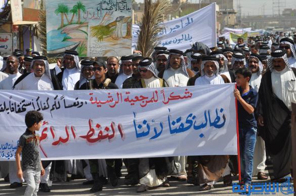 فلاحو ذي قار يتظاهرون للمطالبة باصلاح القطاع الزراعي - تقرير مصور -