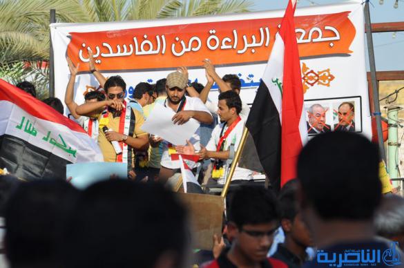 شرطة ذي قار تعزز اجراءاتها الامنية قرب الحبوبي لتامين المتظاهرين - تقرير مصور -