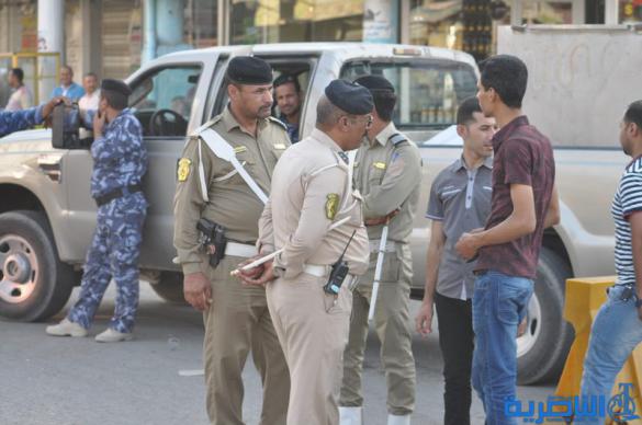 شرطة ذي قار تعزز اجراءاتها الامنية قرب الحبوبي لتامين المتظاهرين - تقرير مصور -