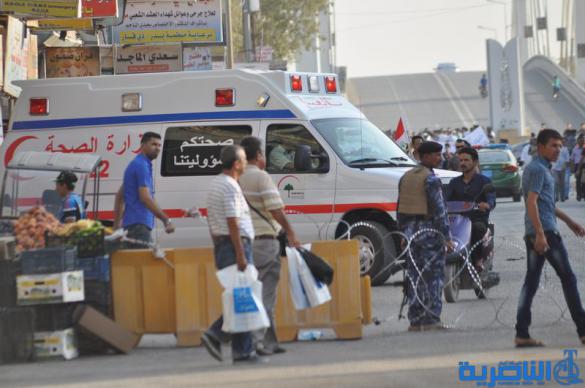 شرطة ذي قار تعزز اجراءاتها الامنية قرب الحبوبي لتامين المتظاهرين - تقرير مصور -