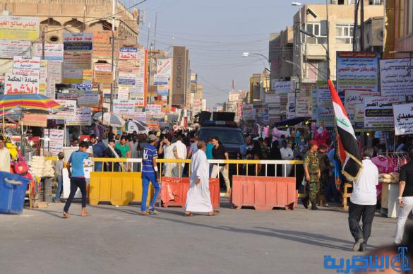 شرطة ذي قار تعزز اجراءاتها الامنية قرب الحبوبي لتامين المتظاهرين - تقرير مصور -