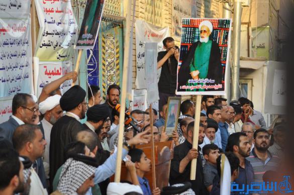 الناصرية تتظاهر دعما للشيخ الناصري - تقرير مصور -