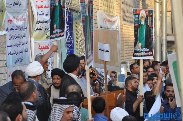 الناصرية تتظاهر دعما للشيخ الناصري - تقرير مصور -