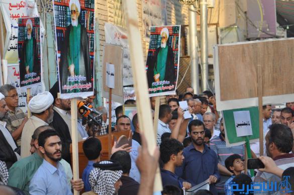 الناصرية تتظاهر دعما للشيخ الناصري - تقرير مصور -