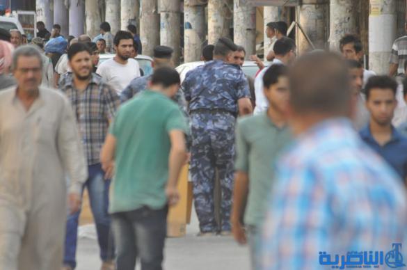 شرطة ذي قار تعزز اجراءاتها الامنية قرب الحبوبي لتامين المتظاهرين - تقرير مصور -