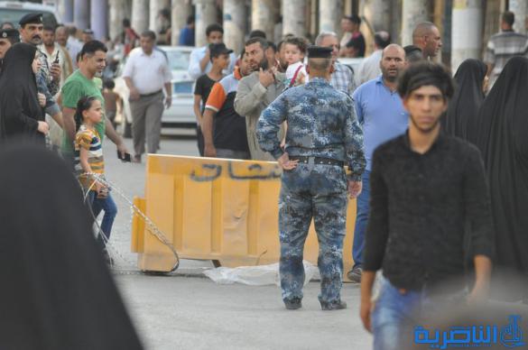 شرطة ذي قار تعزز اجراءاتها الامنية قرب الحبوبي لتامين المتظاهرين - تقرير مصور -