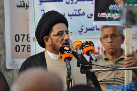 الناصرية تتظاهر دعما للشيخ الناصري - تقرير مصور -
