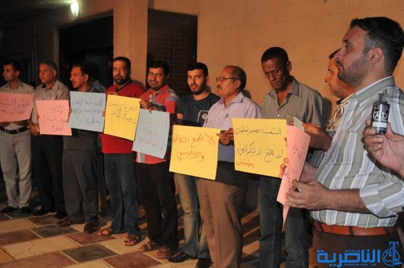 صحفيو محافظة ذي قار يقفون احتجاجا ضد الانتهاكات التي يتعرضون لها – تقرير مصور -