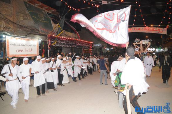 الناصرية : مواكب عزاء جرارة حتى ساعات الفجر الاولى من عاشوراء