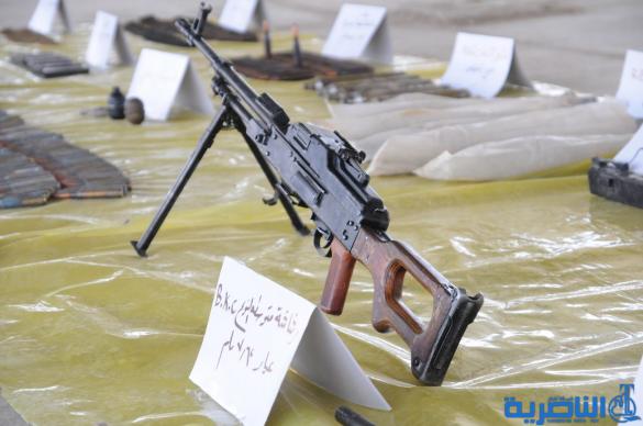 شرطة ذي قار تضبط اسلحة ثقيلة ومتوسطة في ناحيتي الفهود والدواية