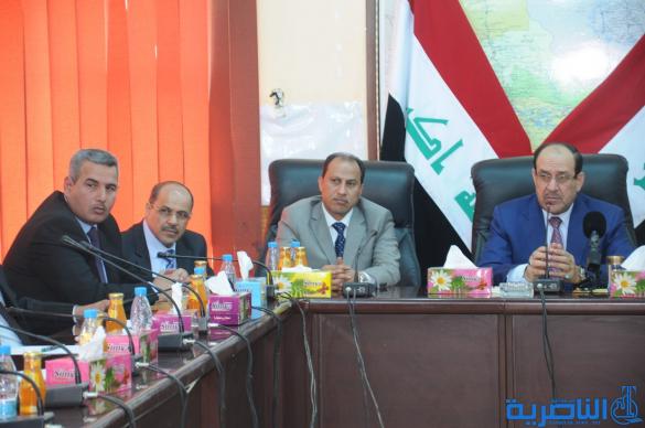 تقرير مصور عن اجتماع المالكي مع اعضاء مجلس ذي قار