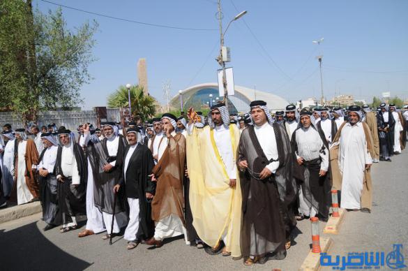 تظاهرة في الناصرية دعما لولاية ثالثة للمالكي - تقرير مصور -