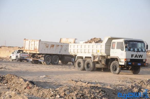 بالصور : الناصرية لن تبقى بانتظار موازنة بغداد ، وتباشر تاهيل شوارعها بجهد ذاتي