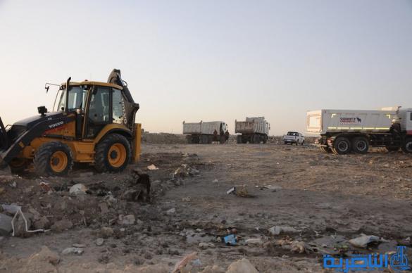 بالصور : الناصرية لن تبقى بانتظار موازنة بغداد ، وتباشر تاهيل شوارعها بجهد ذاتي