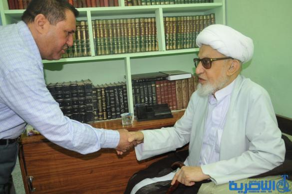 اية الله الشيخ محمد باقر الناصري يستقبل المهنئين بمناسبة عيد الاضحى 