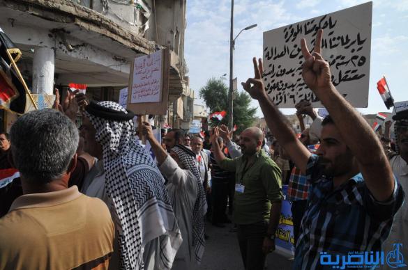 الناصرية تتظاهر احتفاء بالغاء رواتب البرلمانيين  - تقرير مصور -