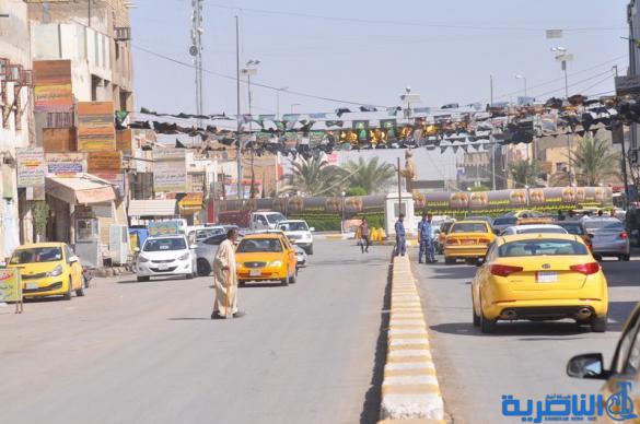  بالصور : الناصرية تتشح بالسواد في عزاء سيد الشهداء