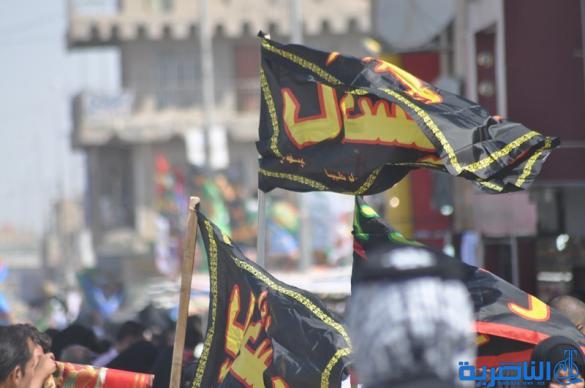  بالصور : الناصرية تتشح بالسواد في عزاء سيد الشهداء