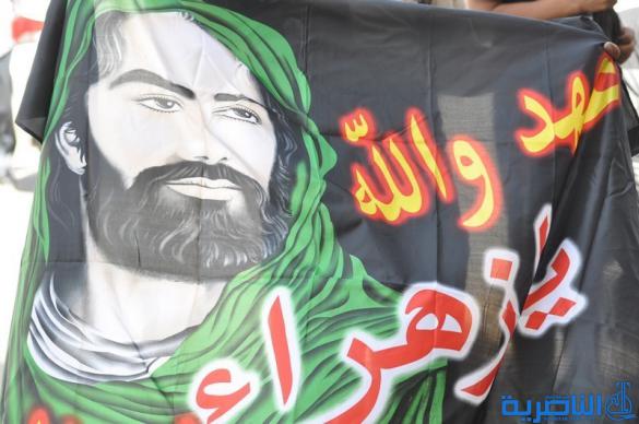  بالصور : الناصرية تتشح بالسواد في عزاء سيد الشهداء