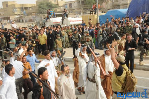 بالصور : الاستعراض المركزي لسرايا السلام في مدينة الناصرية