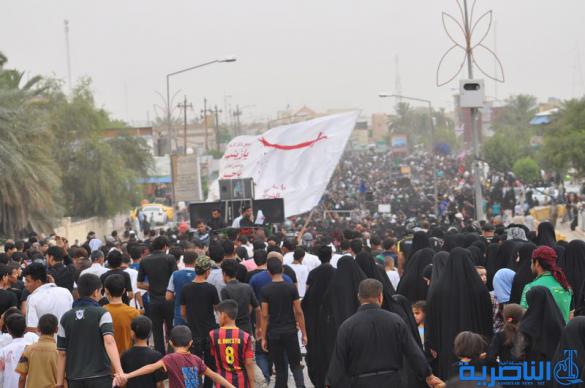 بالصور:مواكب الاعزاء على جسر النصر في الناصرية