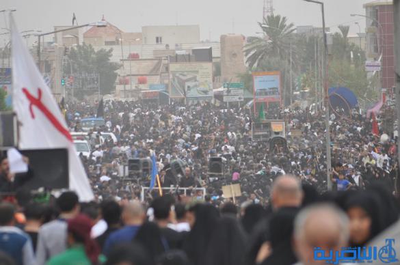 بالصور:مواكب الاعزاء على جسر النصر في الناصرية