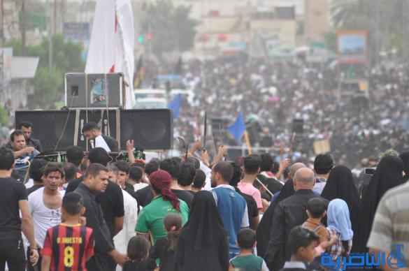 بالصور:مواكب الاعزاء على جسر النصر في الناصرية