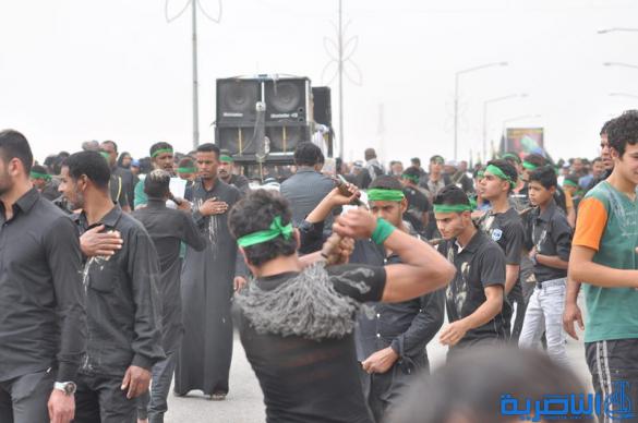 بالصور:مواكب الاعزاء على جسر النصر في الناصرية