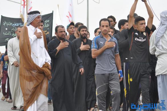 بالصور:مواكب الاعزاء على جسر النصر في الناصرية